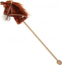 Hobby horse se zvuky a kolečky BABY MIX Brown