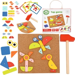 Woopie Green Dřevěná příklepová hračka s kladívkem