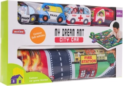 Herní hasičská městská podložka s měkkými autíčky