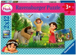 Puzzle RAVENSBURGER Heidi – společný čas na horách 2×12 dílků