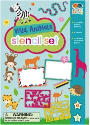 Šablony divoká zvířata se sadou pastelek