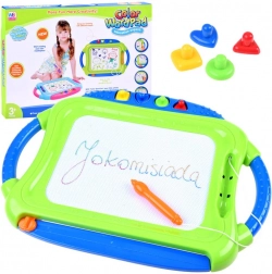 Barevná magnetická kreslicí tabule se razítky – Znikopis