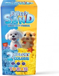 Nadýchaný voňavý písek TUBAN Fluffy modrý a žlutý 140 g