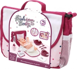 Sada péče o panenku s přenosnou taškou a lahvičkou