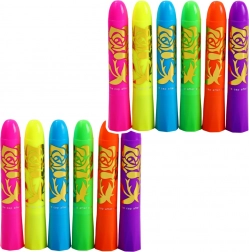 Neonová sada na malování obličeje - 12 ks