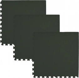 Pěnová podložka HUMBI 180 × 60 cm – velké voděodolné puzzle, 3 ks, černá