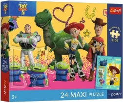 Puzzle maxi Premium Plus pro děti Toy Story – hračky a přátelé 24 dílků