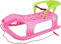 Plastové sáňky s opěrkou Baby Mix Snow Star růžové