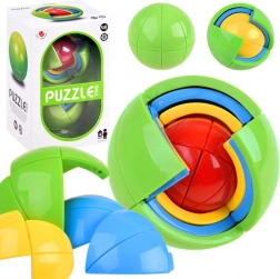Logická 3D puzzle koule – barevná hlavolamová kulička