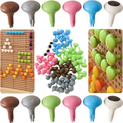 Masterkidz barevné kolíčky Jumbo pro STEM tabule 64 ks - 6 barev