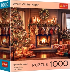 Puzzle Hřejivá zimní noc 1000 dílků TREFL
