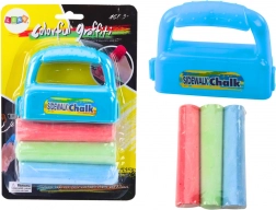 sada kříd s držákem, silné chodníkové křídy, 3 ks