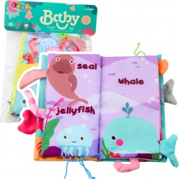 Měkká smyslová knížka Mořská zvířata se šustícími stránkami a pískátkem