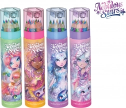 Pastelky NEBULOUS STARS v tubusu s ořezávátkem (18 barev)