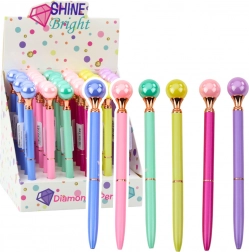 Elegantní kuličkové pero s perlou a modrým inkoustem