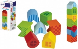 Barevná stohovací věž DETOA ze dřeva (7 dílů)