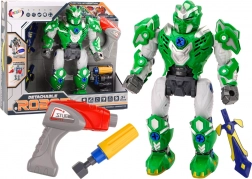 Šroubovatelný robot se světly a zvuky – zelený set s vrtačkou a šroubovákem