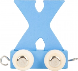 Dřevěný vláček – barevná abeceda, písmeno X small foot