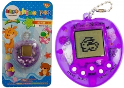 Elektronická hra Tamagotchi fialová s krátkým řetízkem