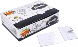 Průhledná jmenovka s klipsem a spínacím špendlíkem