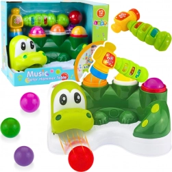 Interaktivní krokodýl s kladívkem a skluzavkou