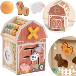 Dřevěná stáj aktivit s počítadlem a sortérem TOOKY TOY
