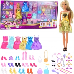 Velká Módní Sada Anlily Panenka Šaty a Doplňky 65 ks