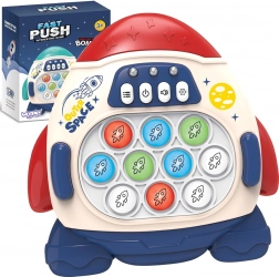 Woopie Pop It elektronická antistresová zručnostní raketa – červená