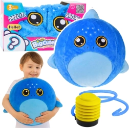 Pluszový skákací míč žralok 50 cm s pumpičkou