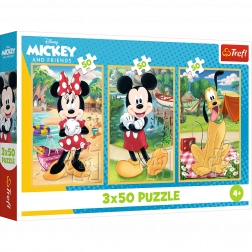 Puzzle 3x50 DISNEY – Myšky na prázdninách
