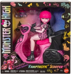 Monster High Draculaura s vampýrským skútrem a netopýrem