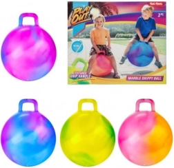 Skákací míč s úchytem 45 cm barevný