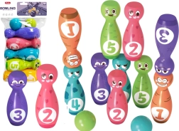 Sada na kuželky s veselými obličeji