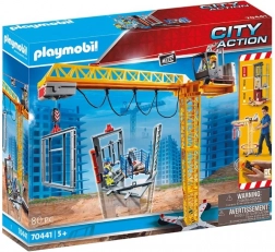 Playmobil City Action dálkově ovládaný jeřáb se stavebníky