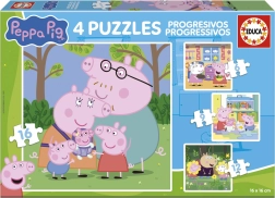 Puzzle PRASÁTKO PEPPA 4v1 (6–16 dílků) EDUCA