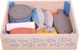 Dřevěné mořské plody v krabičce Bigjigs Toys