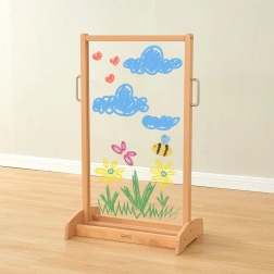 Masterkidz dvojstranná průhledná malířská stojanová tabule pro děti