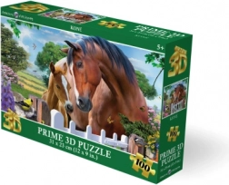 3D puzzle – koně, 100 dílků