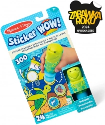 Sticker Wow - Knížka a razítko s nálepkami - Mořská želva