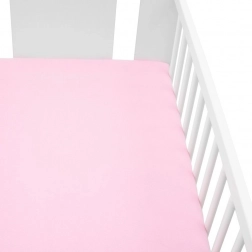jersey prostěradlo do postýlky new baby 120 × 60 růžové