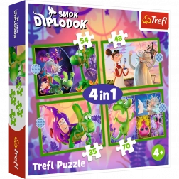Puzzle 4v1 Svět Draka Diplodoka