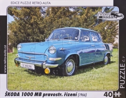 puzzle škoda 1000 mb retro auta 40 dílků