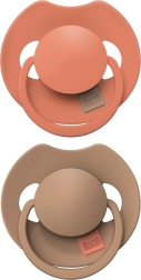 Silikonový dynamický dudlík LOVI PRIME 18m+ Granola/Orange, 2 ks