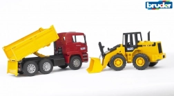 Bruder nákladní auto MAN sklápěč a čelní nakladač FR130