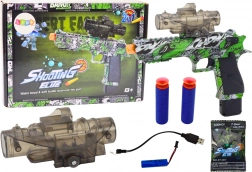 Elektrická vodní gelová pistole 2v1 se šipkami – zelená