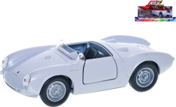 Welly Porsche 550 Spyder kovový model auta stříbrný 12 cm