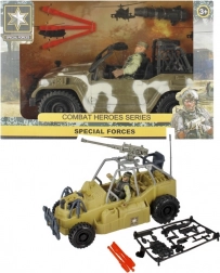 Vojenské terénní auto s doplňky pro speciální operace