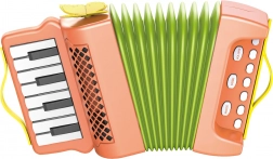 tahací harmonika akordeon pro děti 23 cm