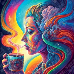 Čtvercové puzzle Posvátné kakao 1023 dílků od Yazz