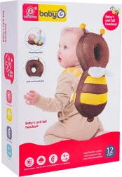 Dětský ochranný polštářek na hlavu v designu včelky